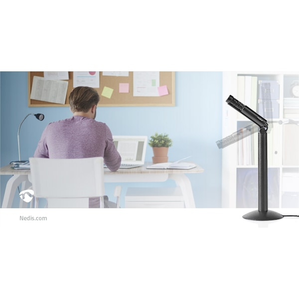 Nedis Mikrofon | Används för: Dator / Skrivbord / Smartphone / Surfplatta | Trådbundet | 1x 3.5 mm