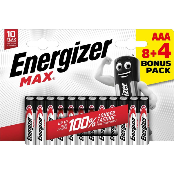 Energizer Alkaliparisto AAA | 1.5 V DC | 12 - Läpipainopakkaus