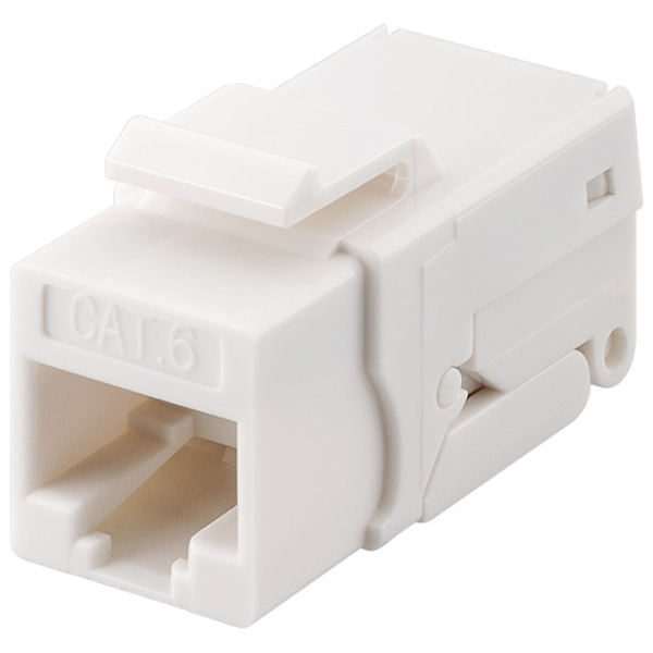 Goobay Keystone-modul RJ45 CAT 6, UTP, 250 MHz 16,2 mm bred, klämlist för IDC-montering (verktygsfri), snap-in-system