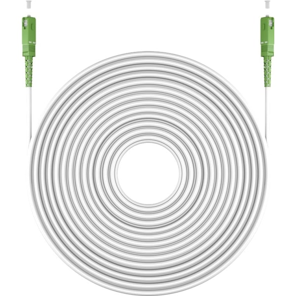 Goobay Fiberoptisk kabel (FTTH), Singlemode (OS2) White, vit (Simplex), 0,5 m plugg SC-APC (8°) > plugg SC-APC (8°), halogenfri kabelhölje (LSZH)