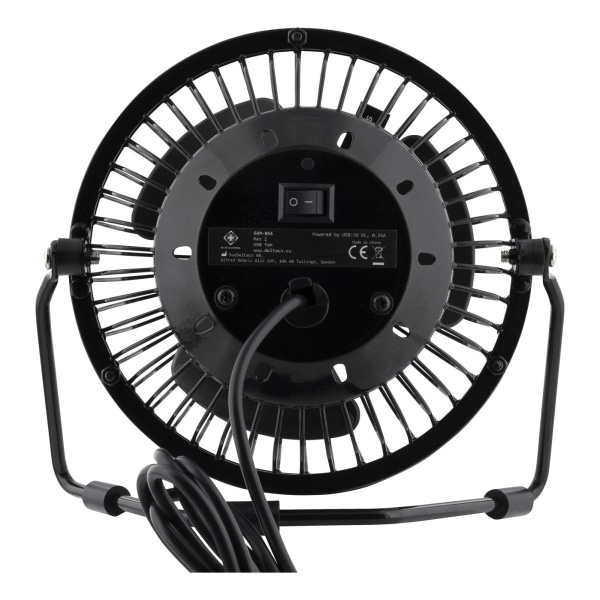 deltaco_gaming USB desktop fan with clock, black