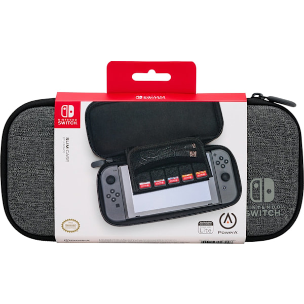 PowerA Slim Case Charcoal beskyttelsesetui, Nintendo Switch