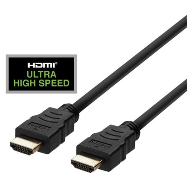 DELTACO ULTRA High Speed HDMI-kabel, 48Gbps, 1m, svart