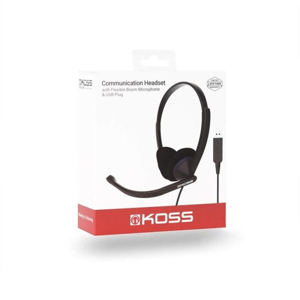 KOSS Kuuloke CS200 USB On-Ear Mic Musta Svart