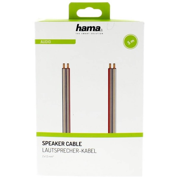 Hama Højttalerkabel 2x1.5mm2 Transparent 5m