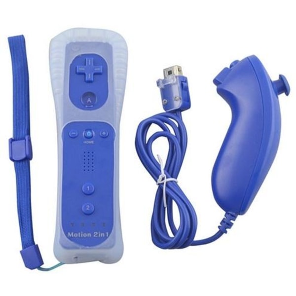 Remote Plus + Nunchuck til Wii-Wii U, mørkeblå