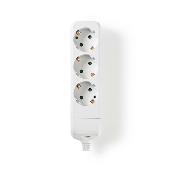 Nedis Udvidelse Socket | Stikprop med sidebens jord / Type F (CEE 7/7) | 3-vejs | 3680 W | 16 A | Slags jordforbindelse: Sidekontakter | 230 V AC 50/6
