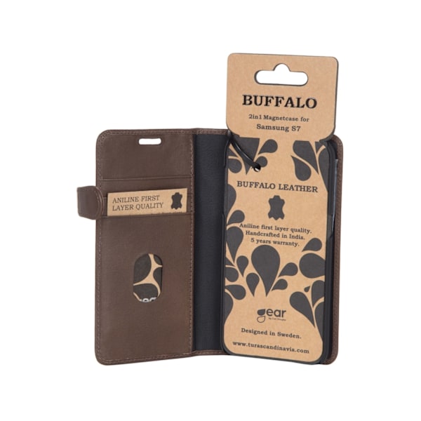 BUFFALO Wallet Læder Samsung S7 Brun Brun