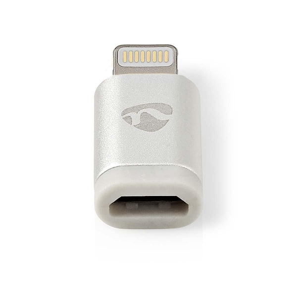 Nedis Lightning Sovitin | Apple Lightning 8-Pin | USB Micro-B naaras | Kullattu | Pyöreä | Alumiini