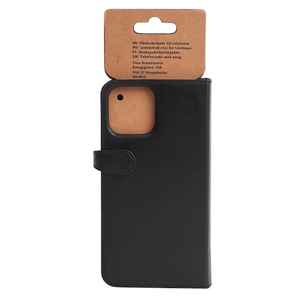 Buffalo Wallet Læder Til 3 kort iPhone 13 Pro Max Sort Svart