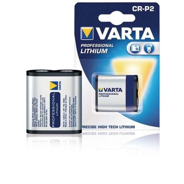 Varta CR P2 (6204) batteri, 1 stk. blister lithium batteri, 6 V