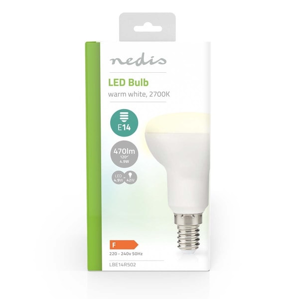 Nedis LED-lamppu E14 | R50 | 4,9 W| 470 lm | 2700 K| Lämmin valkoinen |  4026 | 42 | Fyndiq