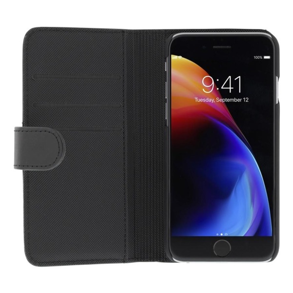DELTACO wallet case 2-in-1, iPhone 6/6s/7/8/SE (2020/2022), magn Svart