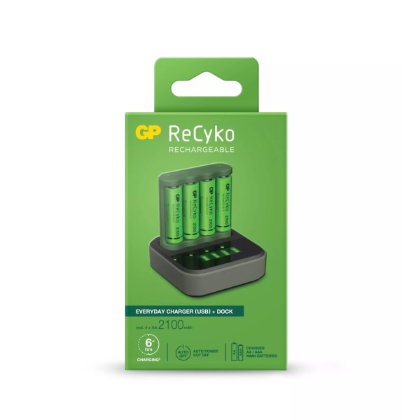 GP Everyday Charger latausasemalla + 4xAA (PB)