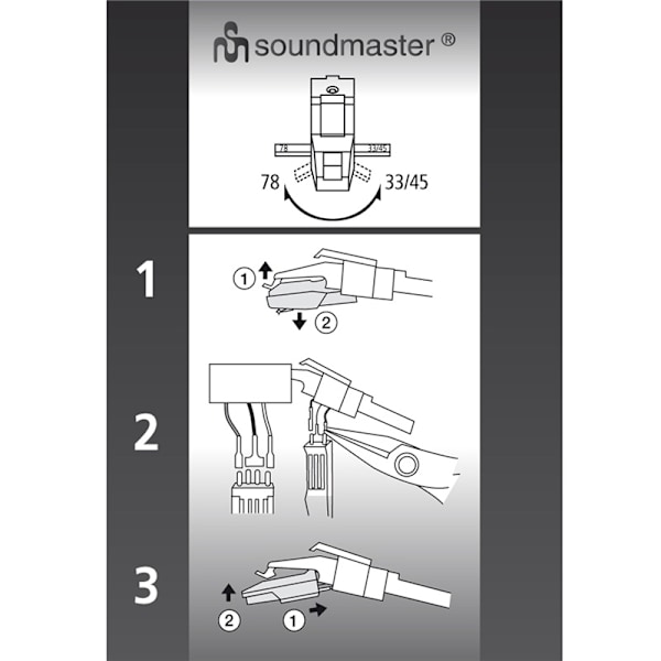 Soundmaster Pickup 33/45/78 vinyl/stenkakor