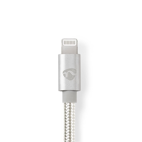 Nedis Lightning Kaapeli | USB 2.0 | USB-C™ Uros | Apple Lightning 8-Pin | 480 Mbps | Kullattu | 2.00 m | Pyöreä | Nailon / Punottu | Alumiini | Laatik
