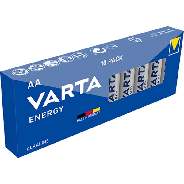 Varta LR6/AA (Mignon) (4106) batteri, 10 st. i box alkaliskt manganbatteri, 1,5 V