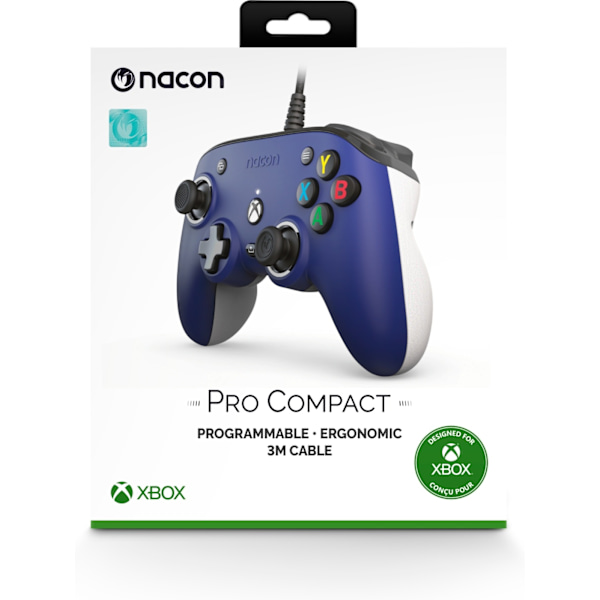 Nacon Pro Compact Wired Game Controller, Blå, Xbox / PC