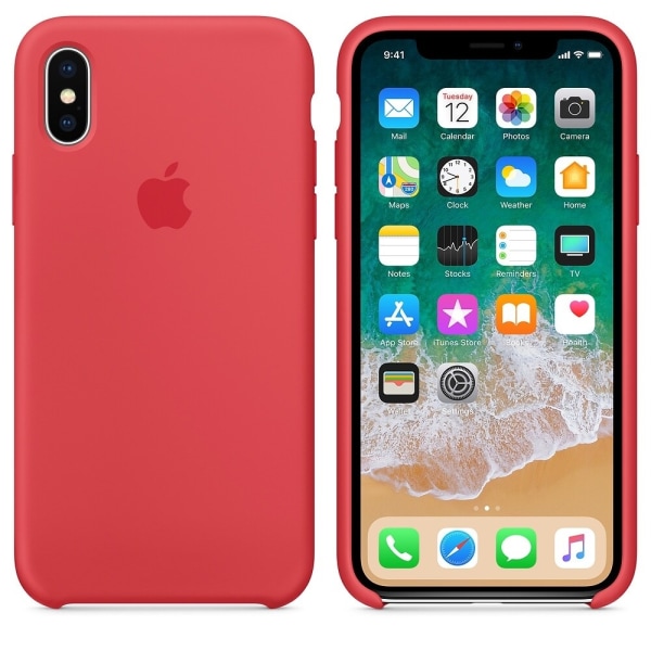 Apple iPhone XS Max Original silikonskal i Röd färg Röd