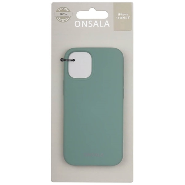 Onsala Suojakuori Silikooni Pine Green - iPhone 12 Mini Grön