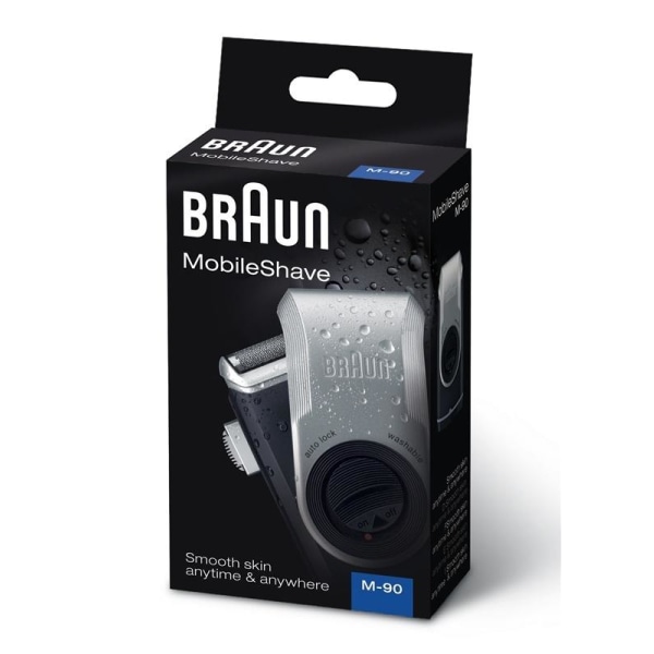 Braun MobileShave PocketGo M90 Blå, Silver