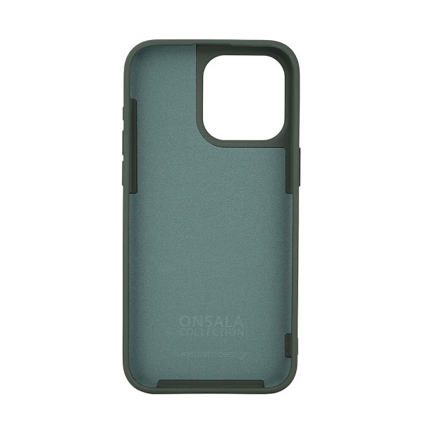 ONSALA Back Sil Touch Recycled MagSerie iPhone 15 Pro Max Olive Green Grön