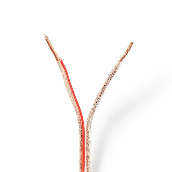 Nedis Højtaler Kabel | 2 x 1.50 mm² | CCA | 25.0 m | Runde | PVC | Gennemsigtig | Folie