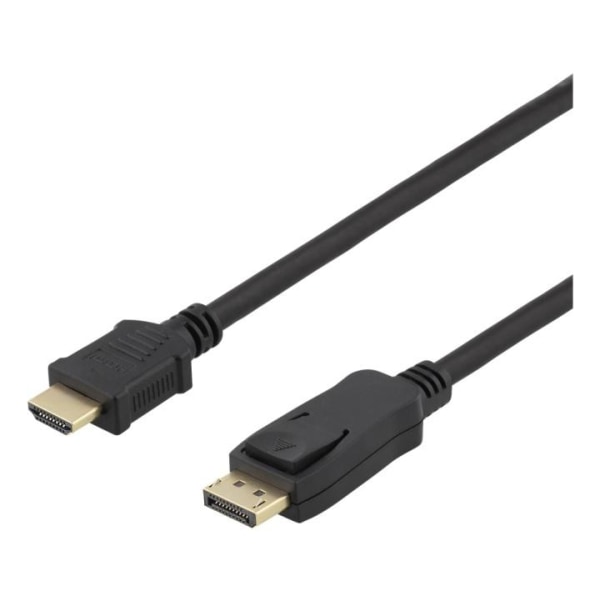 DELTACO DP - HDMI cable, 10m, 3840x2160 at 30Hz, 10.8Gb/s, black