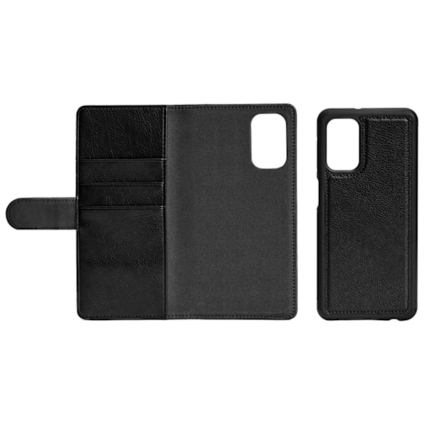 Essentials Samsung A52/A52s PU wallet, detachable, 3 cards, Black Svart