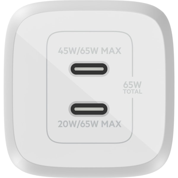 Belkin BoostCharge Pro Dual Port USB-C GaN 65W PD 3.0 laddare