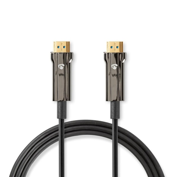 Nedis Aktiv Optisk Ultra High Speed â€‹â€‹HDMI-Kabel med Ethernet | HDMIâ„¢ Stik | HDMIâ„¢ Stik | 8K@60Hz | 48 Gbps | 50.0 m | Runde | PVC | Sort | Ga