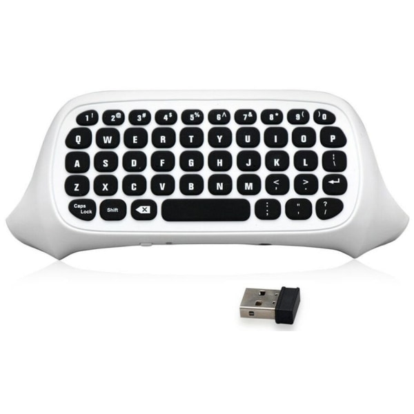 Tastatur til Xbox One S controller, hvid