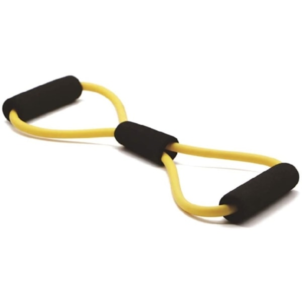 Resistance band/Gummiband med handtag, Gul