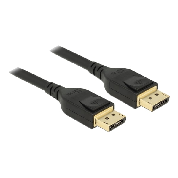 DeLock DisplayPort kabel 8K 60 Hz 3 m DP 8K-certifierad, svart