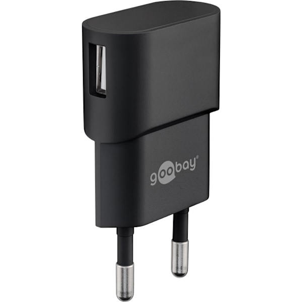 Goobay Apple Lightning laddningssats (5 W) Strömförsörjning med Apple Lightning-kabel 1 m (svart)