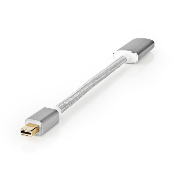 Nedis Mini DisplayPort kaapeli | DisplayPort 1.2 | Mini DisplayPort Uros | HDMI™ Ulostulo | 21.6 Gbps | Kullattu | 0.20 m | Pyöreä | Punottu | Hopea |