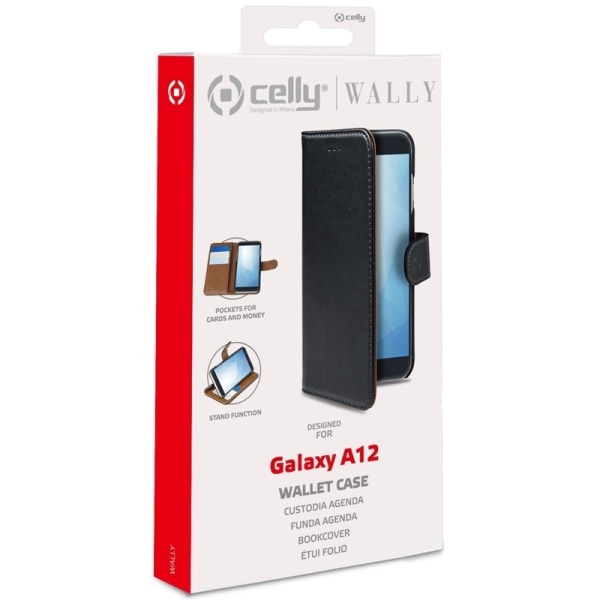 Celly Wally WALLY945 Beskyttelsescover Sort Samsung Galaxy A12 Svart