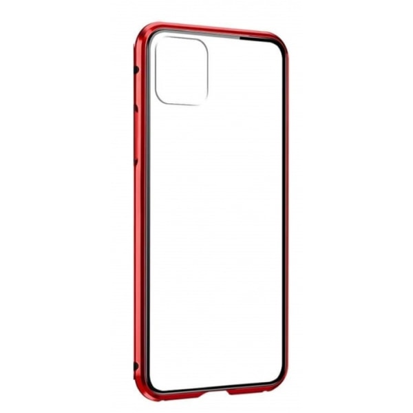 Stilfuldt cover med farvede kanter til iPhone 12 Mini, Rød Röd