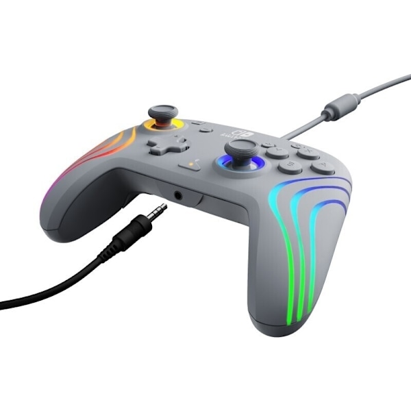 PDP Gaming Afterglow Wave Wired Controller -langallinen peliohjain, harmaa, Switch