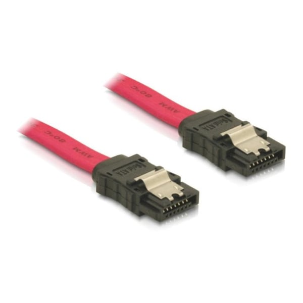 DeLOCK SATA cable, 3Gb/s, clips, 0,5m, red