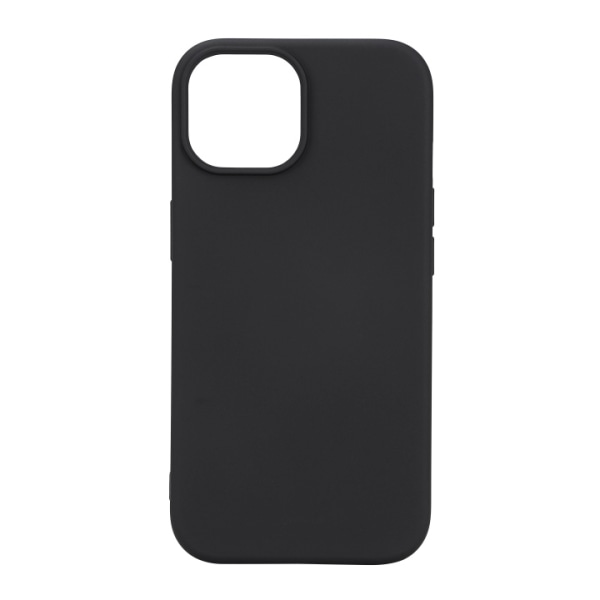 Essentials iPhone 15 silicone back cover, black Svart