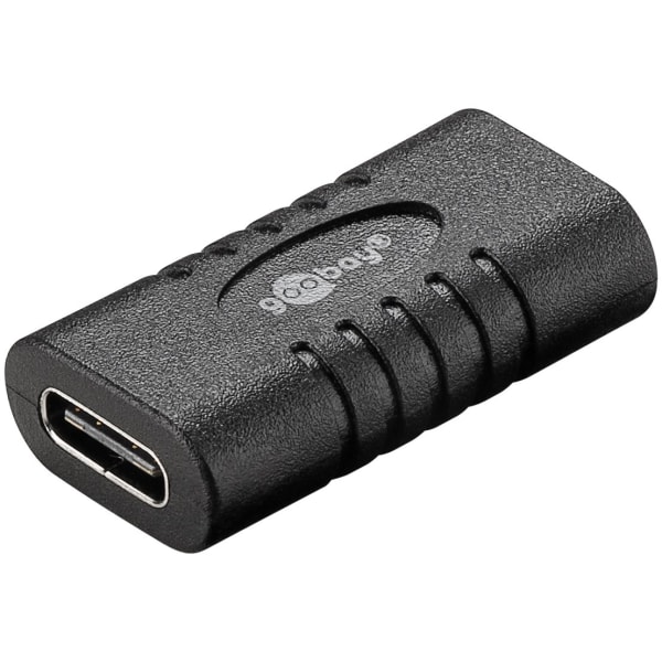 Goobay Adapter USB-C™ till USB-C™, svart USB-C™ uttag > USB-C™ u
