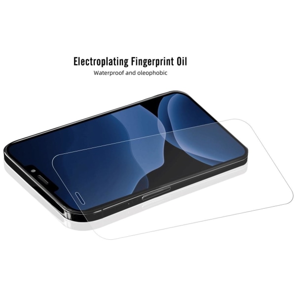 Herra Kyllä Täysin kattava karkaistu lasi näytönsuoja iPhone 12 Pro Maxille Transparent