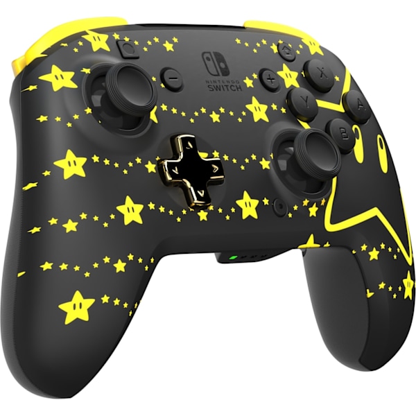 PDP Gaming Rematch Glow Wireless Controller - trådlös spelkontroll, Mario Stars, Switch
