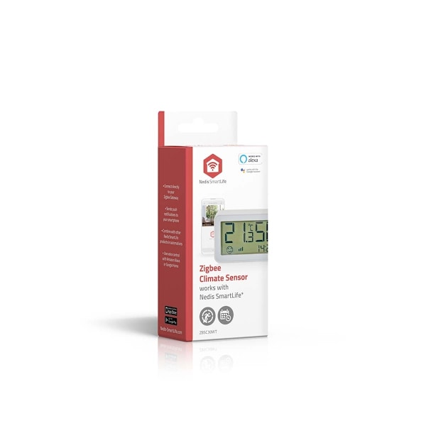 Nedis SmartLife Klimatsensor | Zigbee 3.0 | Batteridriven | Android™ / IOS | Vit