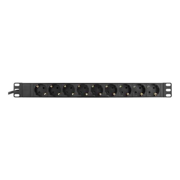 DELTACO power outlet, 9xCEE 7/4, 1xCEE 7/7, pet-protected, 3m, black