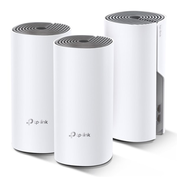 TP-LINK Deco E4 (3-pack) Dual-band (2,4 GHz / 5 GHz) Wi-Fi 5 (802.11ac) Vit, Grå Vit, Grå