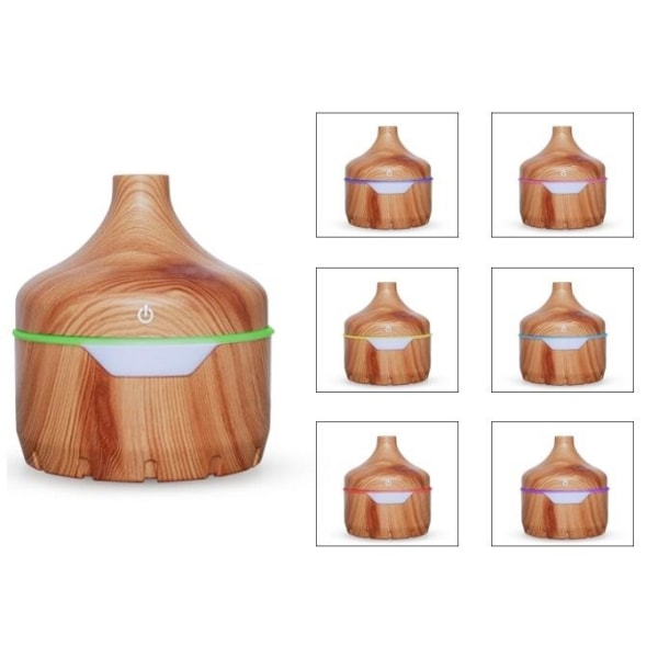 Luftfuktare/Aroma Diffuser i trädesign 300ml, Ljust trä