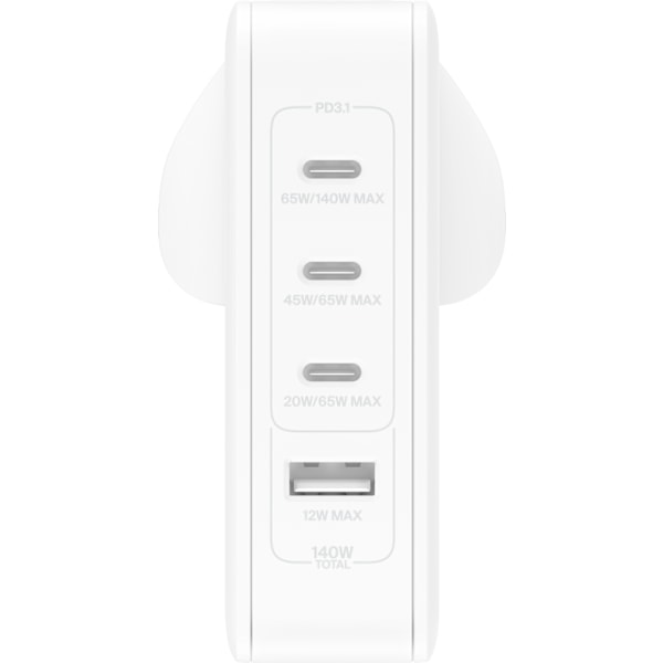 Belkin BoostCharge Pro 4-ports GaN 140 W nätladdare
