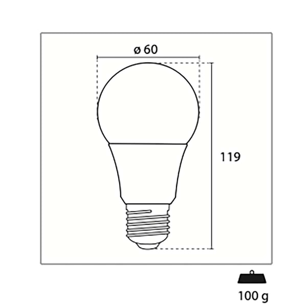 Century LED-Lamppu E27 Hehkulamppu 12 W 1280 lm 3000 K
